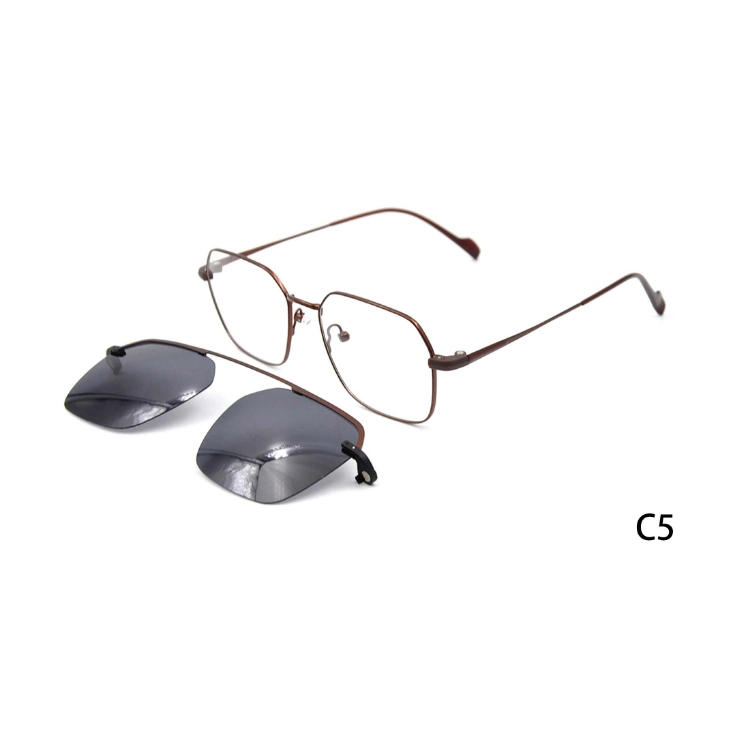 Fashion Trendy Metal Magnetic Clip-on Sunglasses Polarized Lens 2021